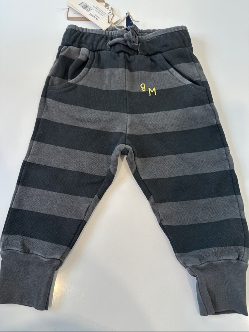 Bonmot Organic Cotton Striped Joggers